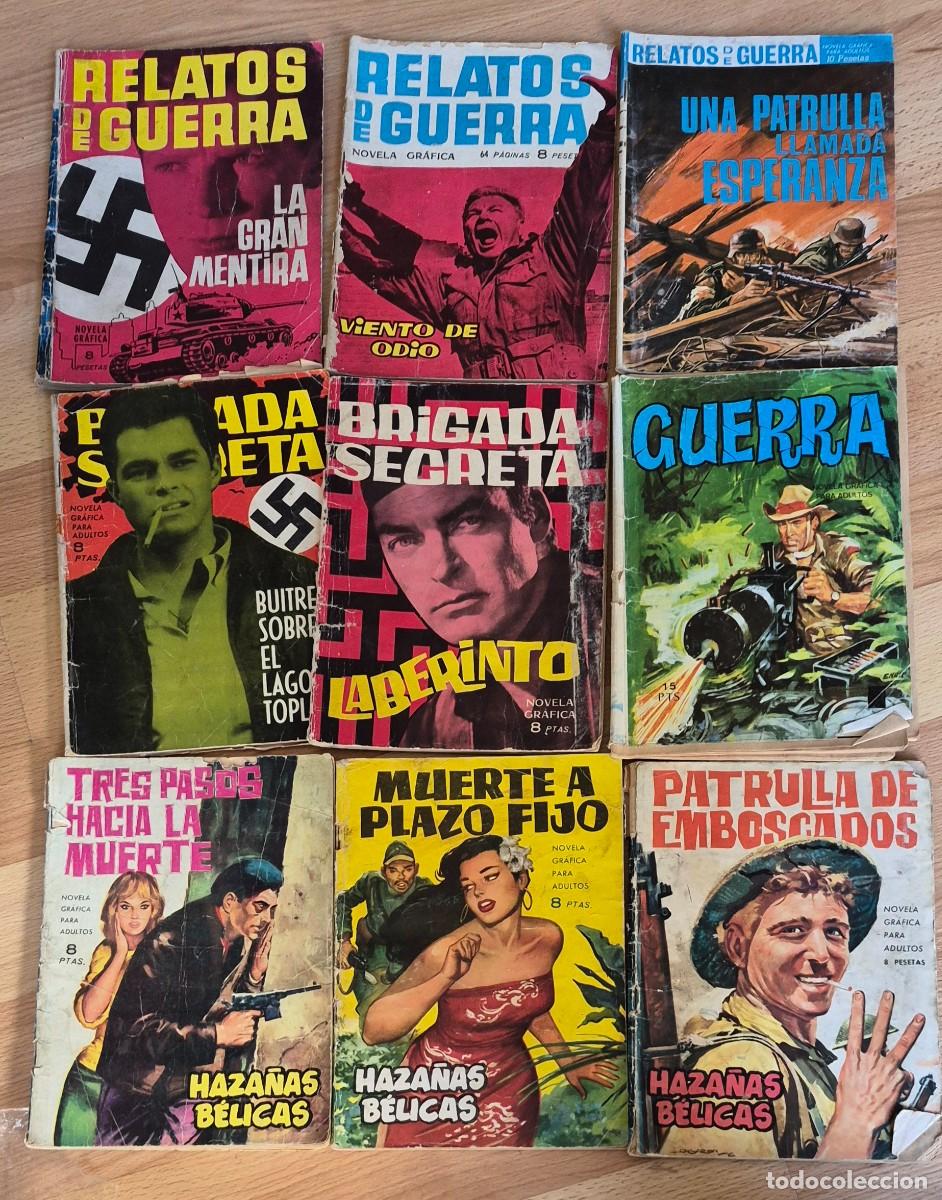 Tebeos: LOTE DE 9 TEBEOS O COMICS DE TORAY - BRIGADA SECRETA, HAZA&Ntilde;AS BELICAS, RELATOS DE GUERRA - A&Ntilde;OS 60