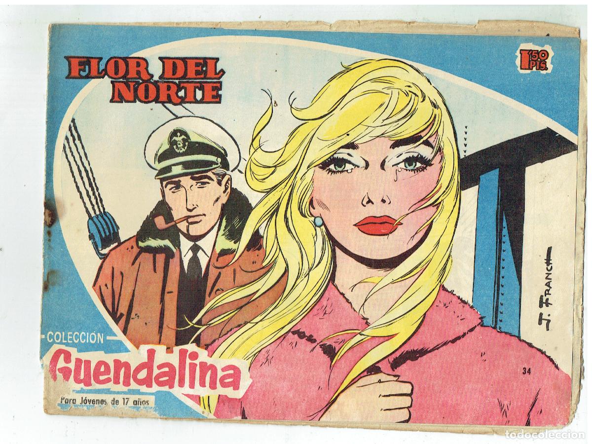 Tebeos: GUENDALINA. FLOR DEL NORTE. TORAY, 1959. CONTRAPORTADA: PETER FINCH. (B/48.1)
