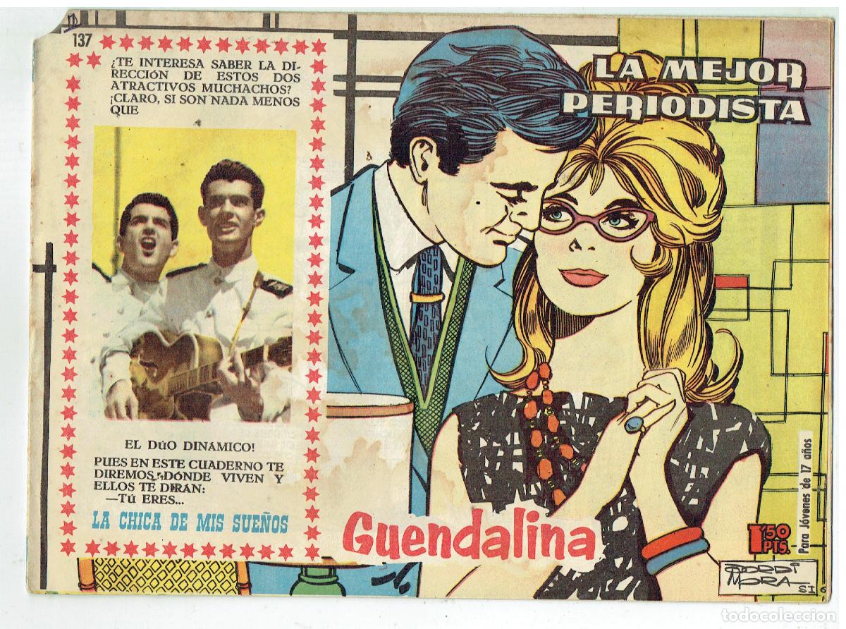 Tebeos: GUENDALINA. N&ordm; 137. LA MEJOR PERIODISTA. DUO DIN&Aacute;MICO.CONTRAPORTADA: SAL MINEO.TORAY, 1959. (B/48.1)