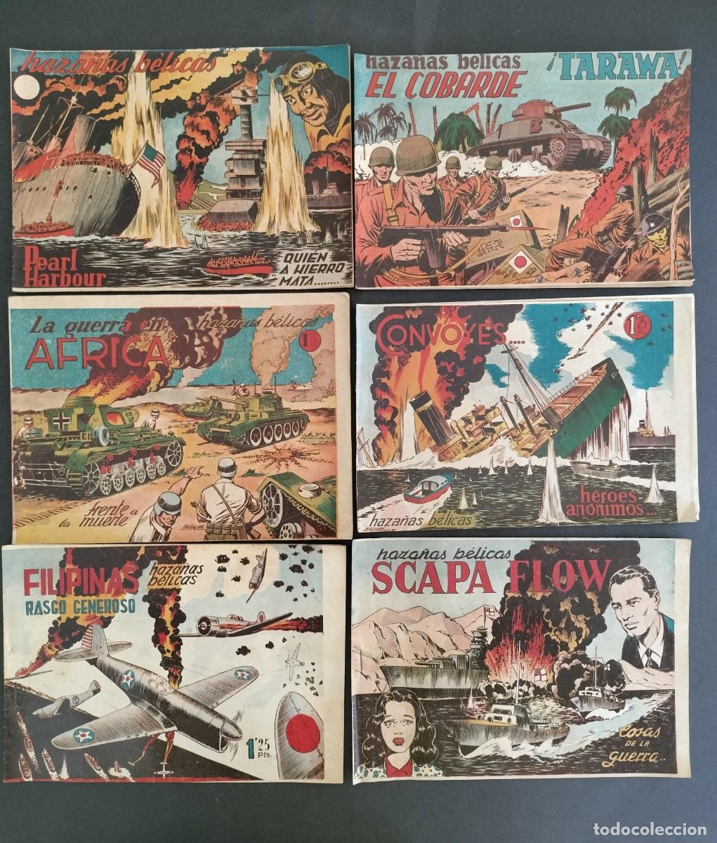 BDs: HAZA&Ntilde;AS BELICAS 1&ordf; EPOCA LOTE 6 Nos. DEL 1 AL 6: 1, 2, 3, 4, 5, 6 ORIGINAL DE EPOCA TORAY A&Ntilde;O 1948