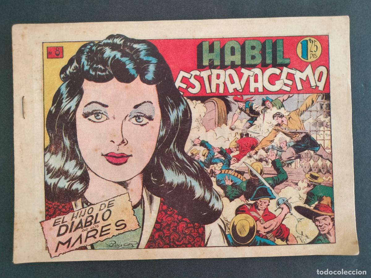 Tebeos: EL HIJO DE DIABLO DE LOS MARES N&ordm; 8 ORIGINAL DE EPOCA TORAY 1949 BUEN ESTADO!!