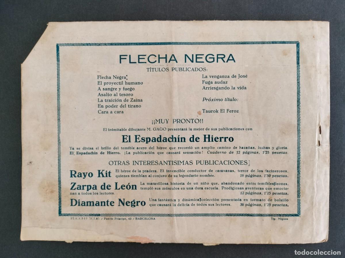 Tebeos: FLECHA NEGRA N&ordm; 10 ORIGINAL DE EPOCA TORAY 1949 - Foto 2