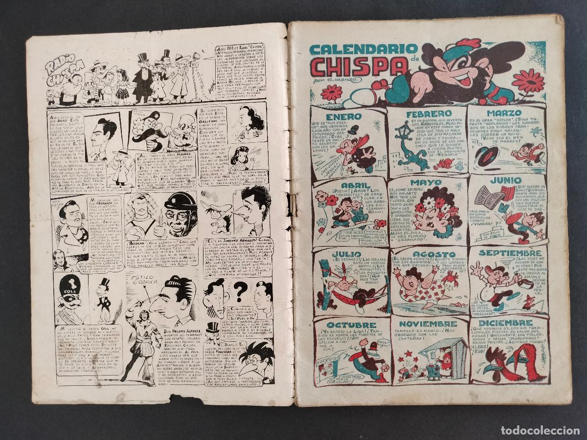 Tebeos: ALMANAQUE DE CHISPA 1949 ORIGINAL DE EPOCA TORAY MUY DIFICIL!!! - Foto 2