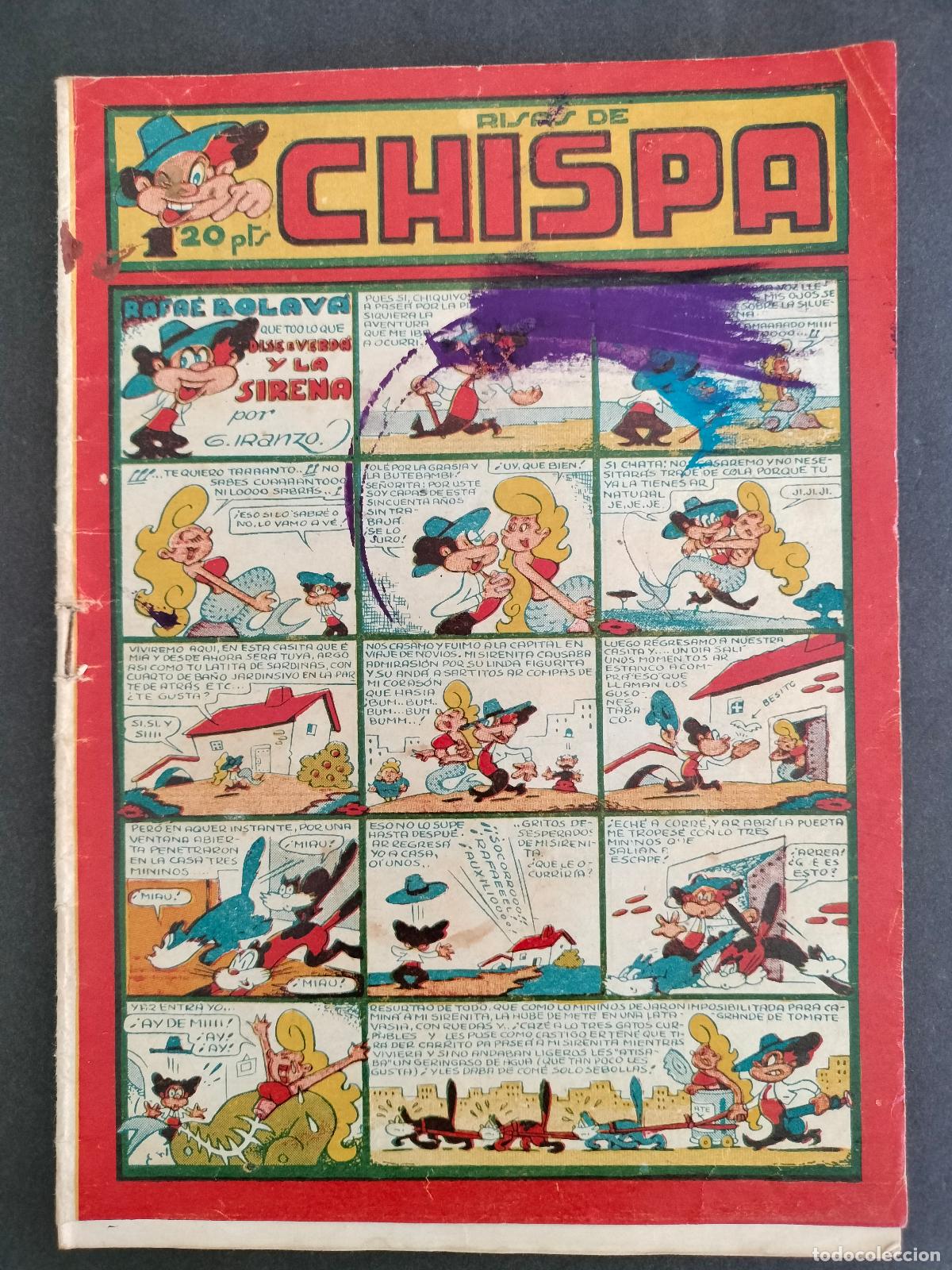 BDs: RISAS DE CHISPA N&ordm; 15 ORIGINAL DE EPOCA TORAY 1948 MUY DIFICIL!!!