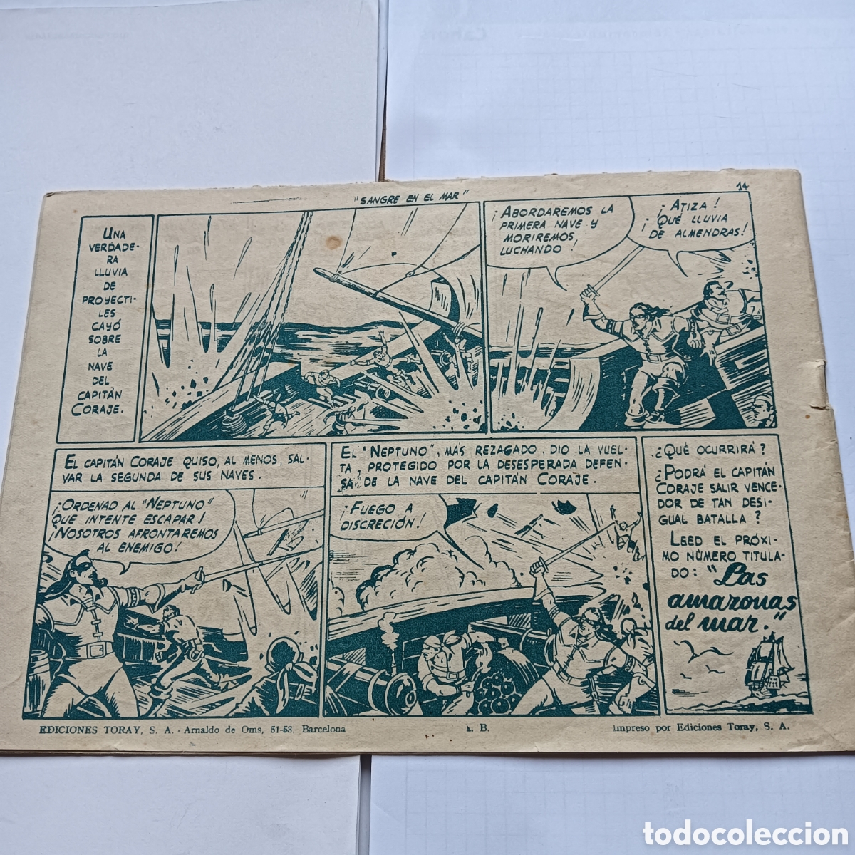 Tebeos: CAPIT&Aacute;N CORAJE N&Uacute;M 34 ORIGINAL EDI.TORAY - Foto 2