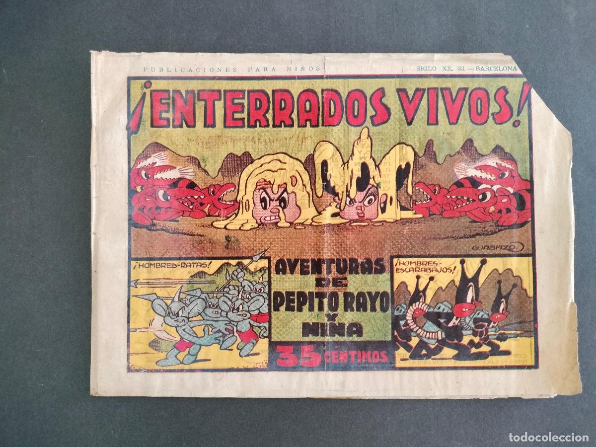 Tebeos: PEPITO RAYO N&ordm; 8 &iexcl;ENTERRADOS VIVOS! G. IRANZO ORIGINAL DE EPOCA TORAY 1946 MUY DIFICIL!!!