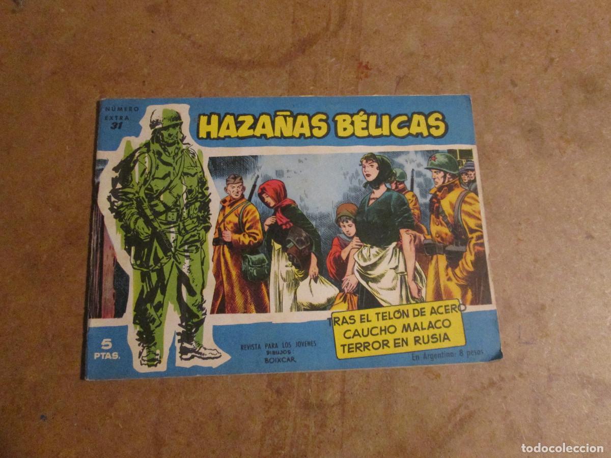 Tebeos: Haza&ntilde;as B&eacute;licas Extra Azul n&uacute;mero 31 de 370, original ediciones toray 1957