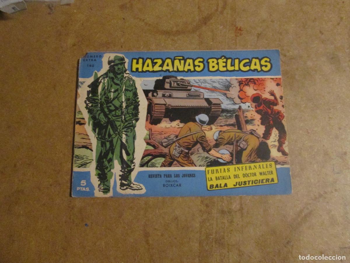 Tebeos: Haza&ntilde;as B&eacute;licas Extra Azul n&uacute;mero 140 de 370, original ediciones toray 1957