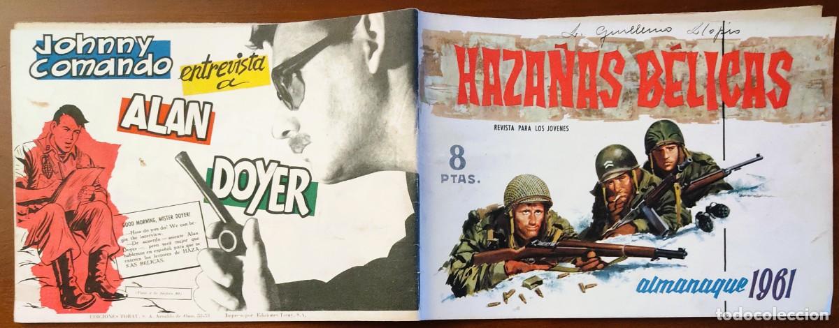 Tebeos: HAZA&Ntilde;AS B&Eacute;LICAS ALMANAQUE 1961 - EDICIONES TORAY - Foto 2