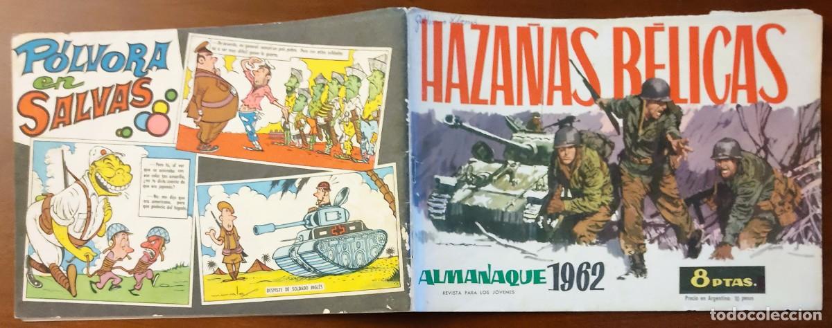 Tebeos: HAZA&Ntilde;AS B&Eacute;LICAS ALMANAQUE 1962 - EDICIONES TORAY - Foto 2