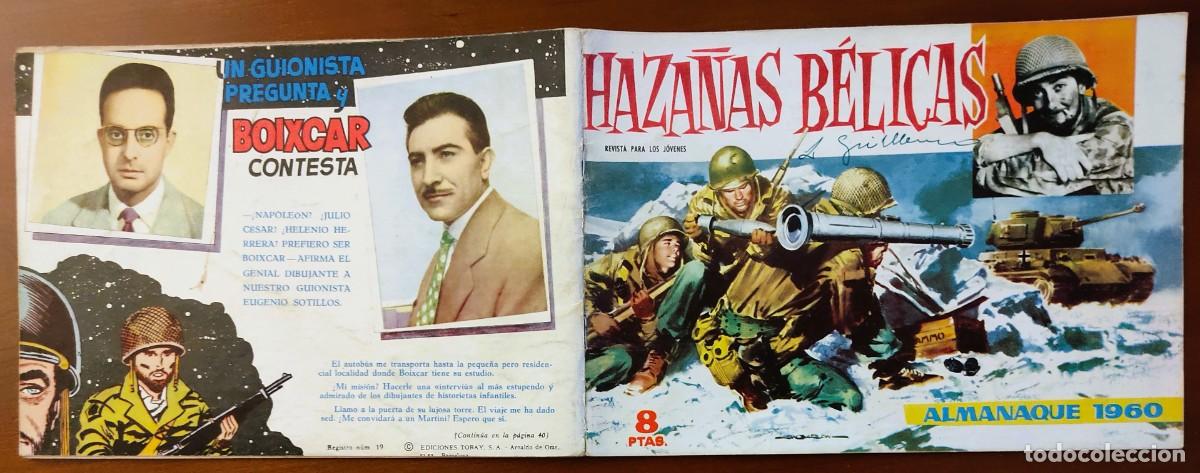 Tebeos: HAZA&Ntilde;AS B&Eacute;LICAS ALMANAQUE 1960 - EDICIONES TORAY - Foto 2
