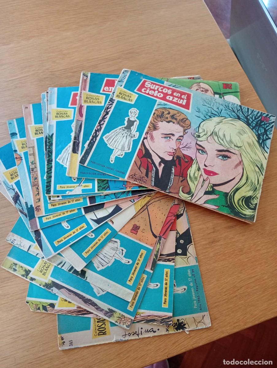 Tebeos: LOTE CON 15 EJEMPLARES DE LA COLECCI&Oacute;N ROSAS BLANCAS (DE 378). GRAPA. TORAY. 1959 &ndash; 64.