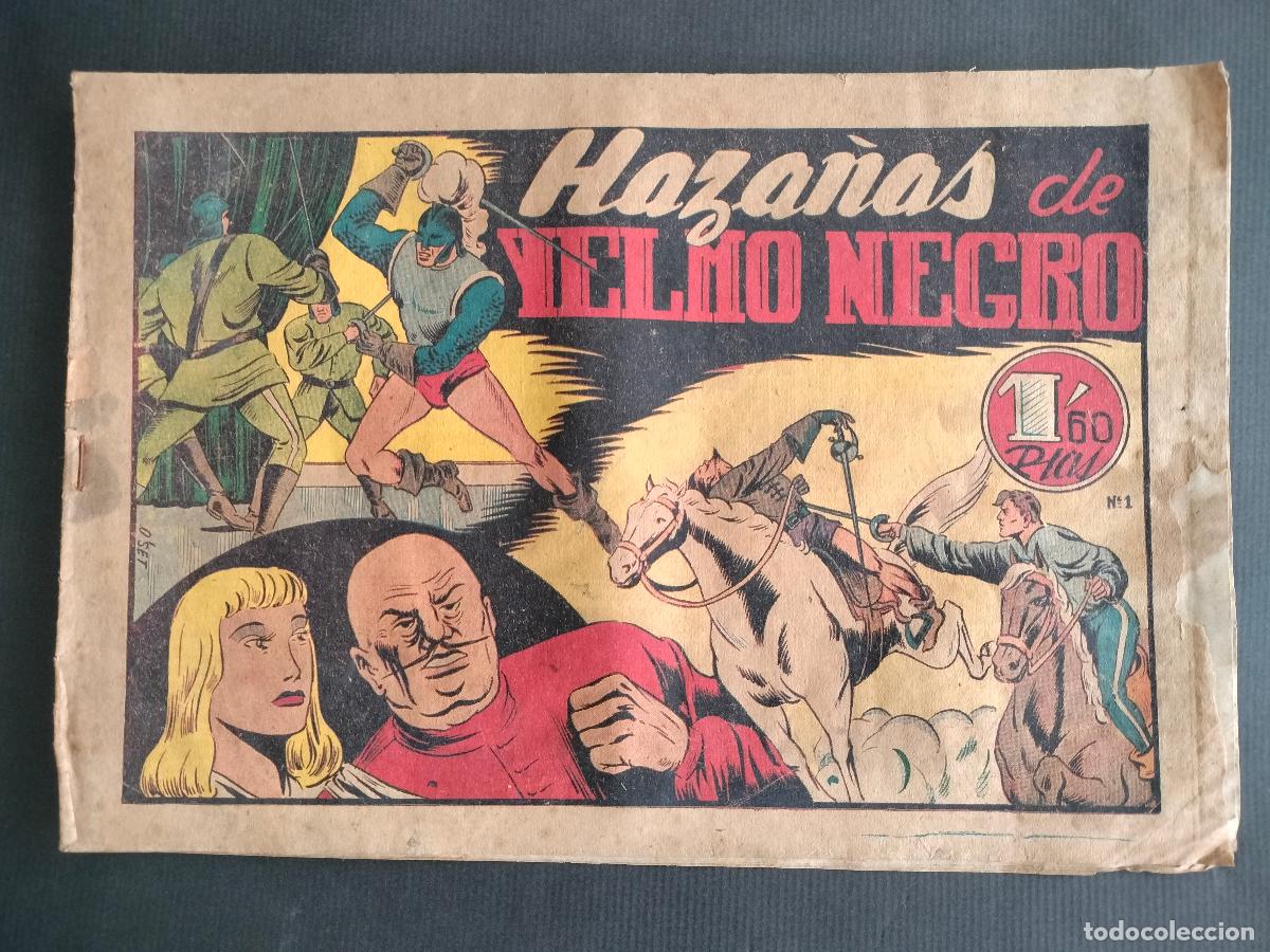 Tebeos: YELMO NEGRO N&ordm; 1 - HAZA&Ntilde;AS DE YELMO NEGRO - ORIGINAL TORAY 1947 MUY DIFICIL!!!