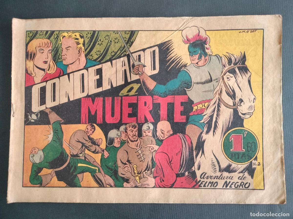 Tebeos: YELMO NEGRO N&ordm; 2 - CONDENADO A MUERTE - ORIGINAL TORAY 1947 MUY DIFICIL!!!