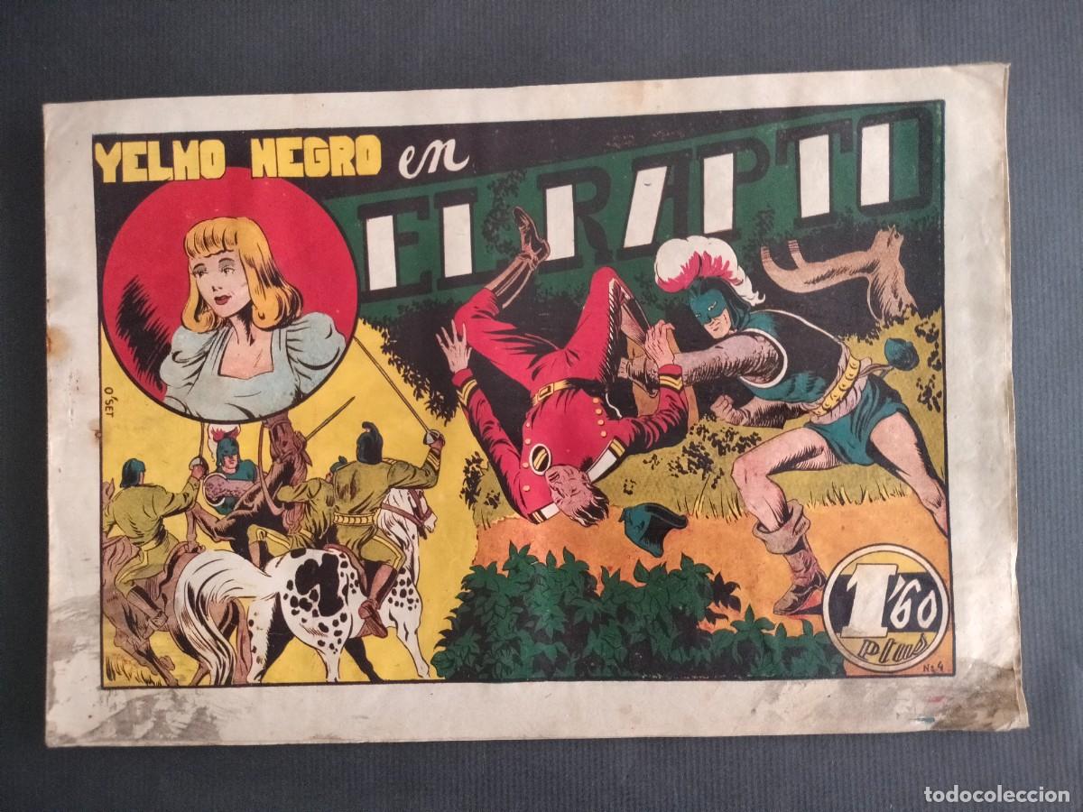 Tebeos: YELMO NEGRO N&ordm; 4 - EL RAPTO - ORIGINAL TORAY 1947 MUY DIFICIL!!!