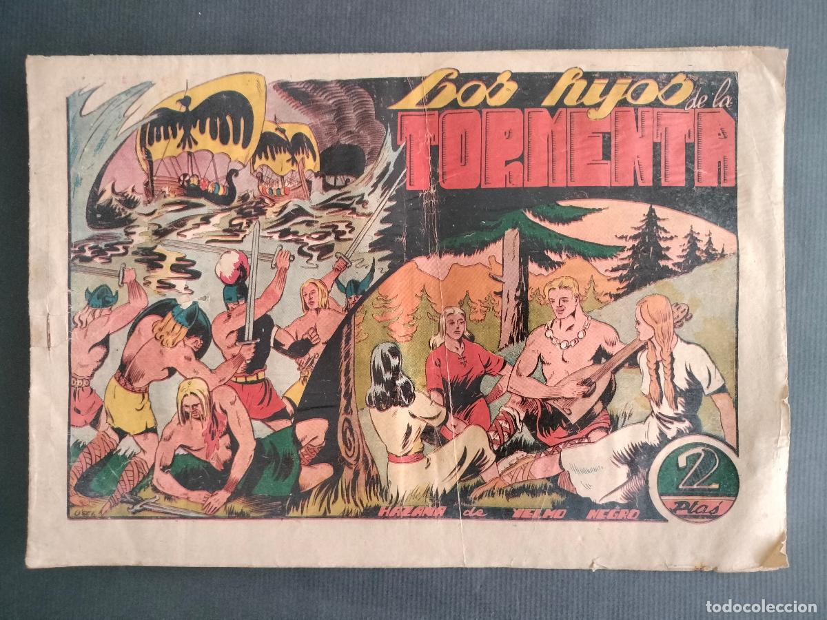Tebeos: YELMO NEGRO N&ordm; 11 - LOS HIJOS DE LA TORMENTA - ORIGINAL TORAY 1947 MUY DIFICIL!!!
