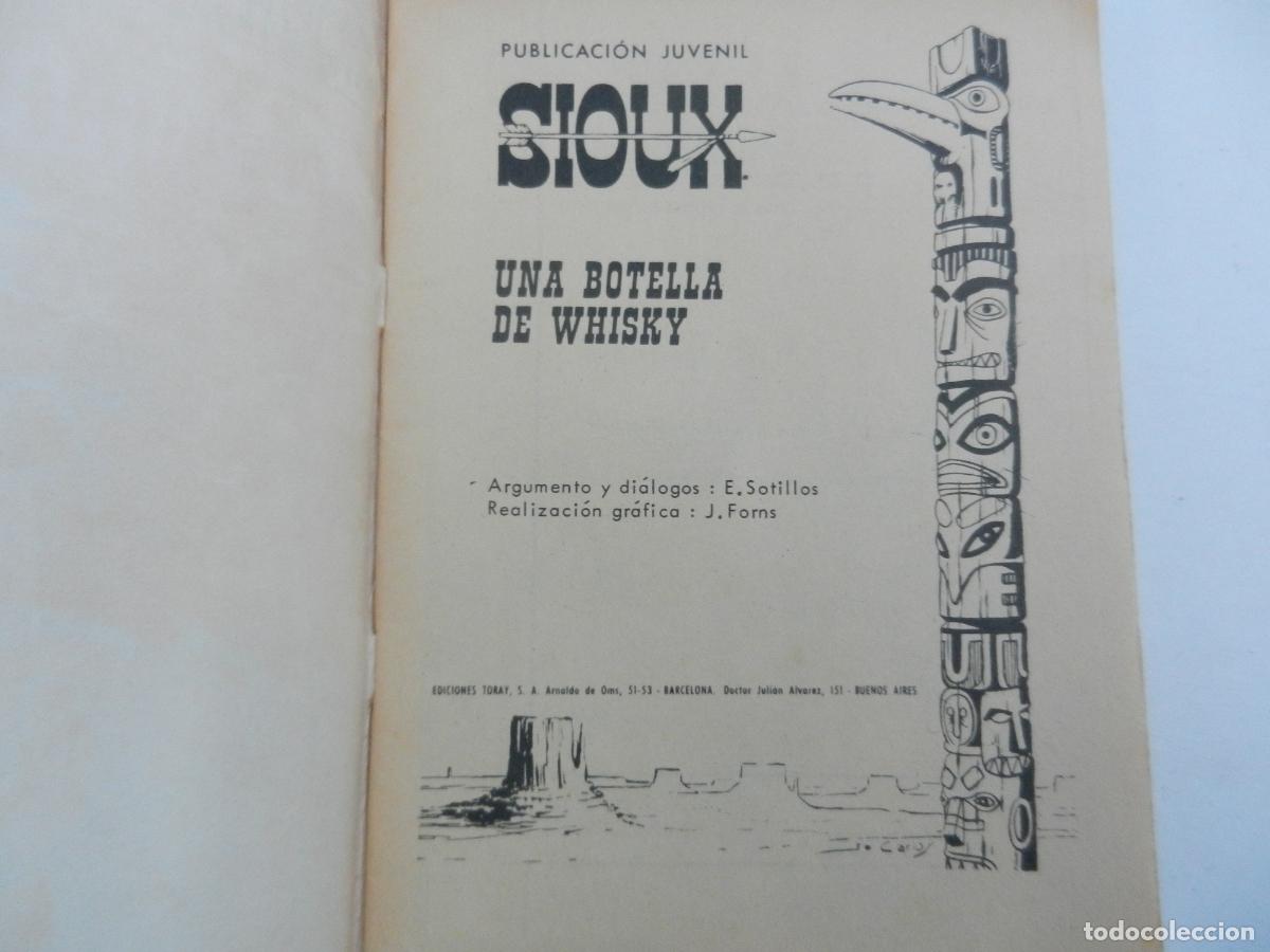 Tebeos: UNA BOTELLA DE WHISKY - SIOUX - N&ordm; 174 - EDICIONES TORAY 1970. - Foto 2