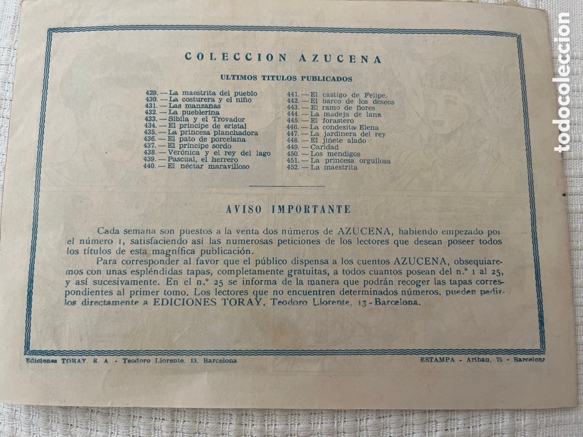 Tebeos: Cuento La Maestrita. Colecci&oacute;n Azucena - Foto 8