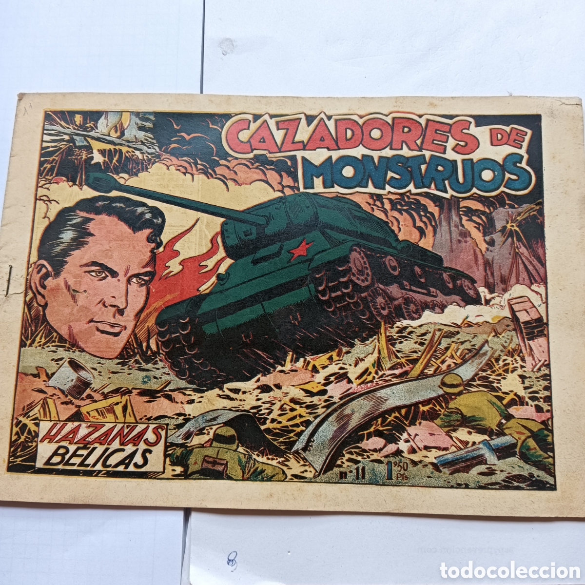 Tebeos: HAZA&Ntilde;AS BELICAS NUM 11 2 SERIE ORIGINAL 1950 EDI.TORAY
