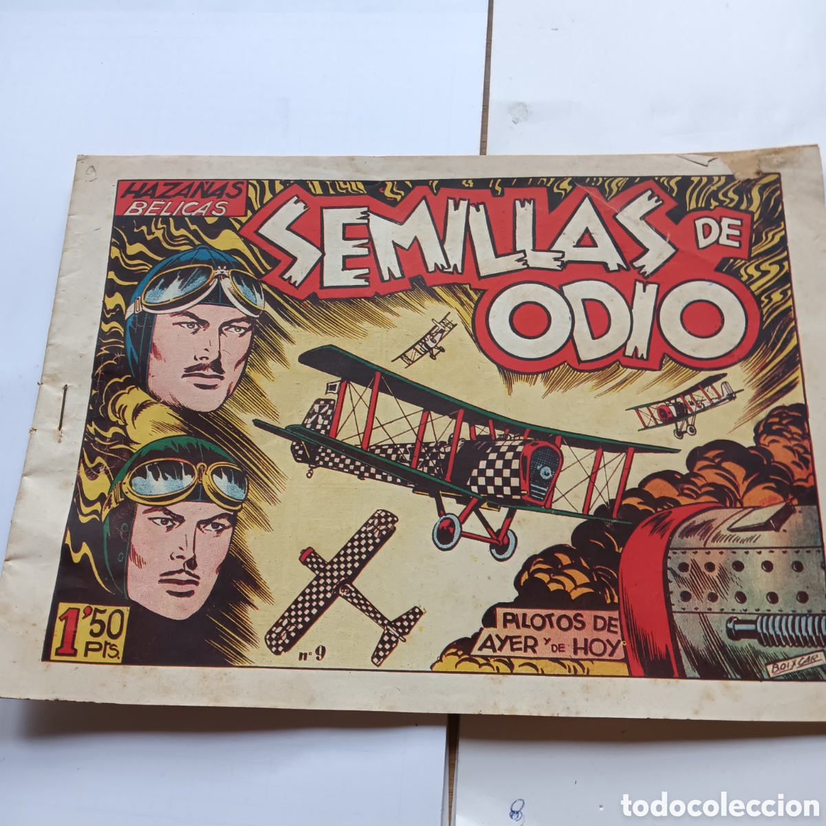 Tebeos: HAZA&Ntilde;AS BELICAS NUM 9 2SERIE ORIGINAL 1950EDI.TORAY