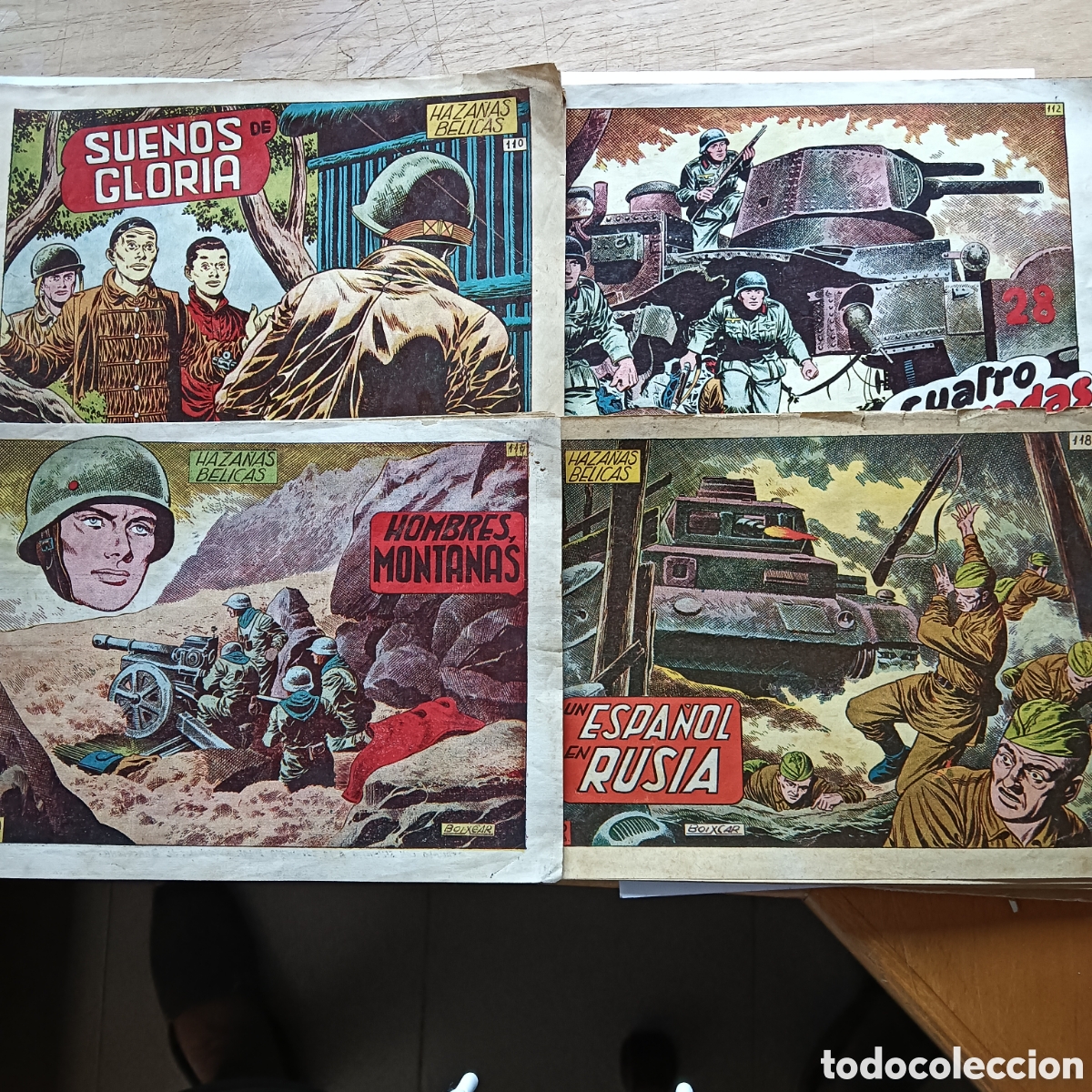 Tebeos: HAZA&Ntilde;AS BELICAS NUM 110-112-116-118 2SERIE ORIGINAL EDI.toray