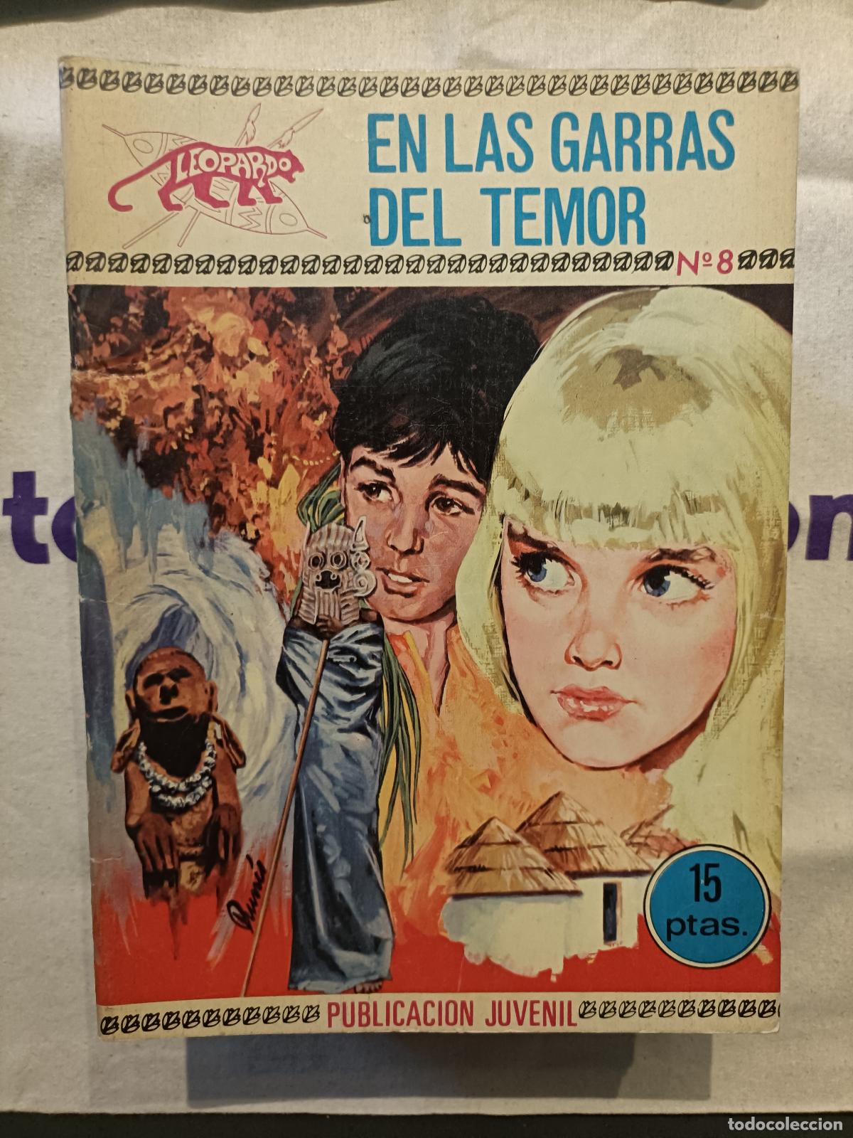 Tebeos: Colecci&oacute;n Leopardo, n&ordm; 8 - En las garras del temor - Ediciones Toray 1971 (Aventuras)