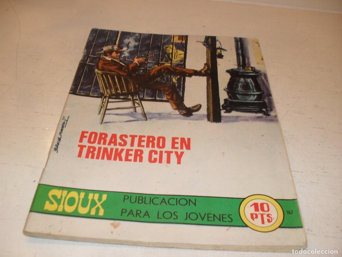 Tebeos: SIOUX N&ordm; 167 N&ordm;,DE 183,FORASTERO EN TRINKER CITY,DE ANTONIO GARCIA.TORAY,1964