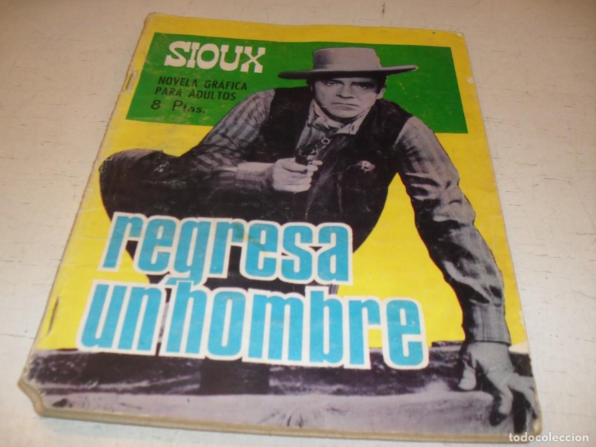Tebeos: SIOUX N&ordm; 74 N&ordm;,DE 183,REGRESA UN HOMBRE,TERESA GIMPERA EN CONTRAPORTADA.TORAY,1964