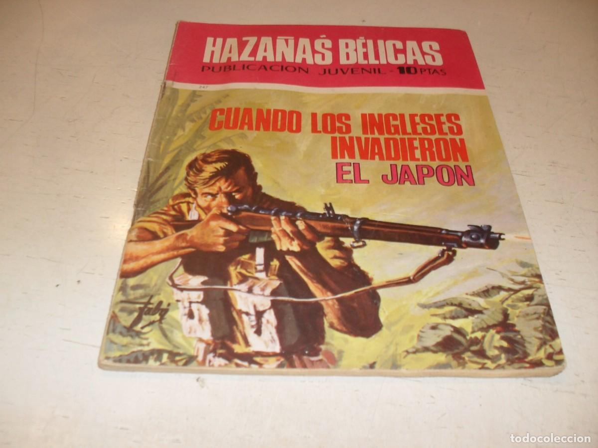 Tebeos: HAZA&Ntilde;AS BELICAS N&ordm; 247,ULTIMOS N&ordm;,DE 252,CUANDO LOS INGLESES INVADIERON JAPON,DEGUERREROTORAY,1961
