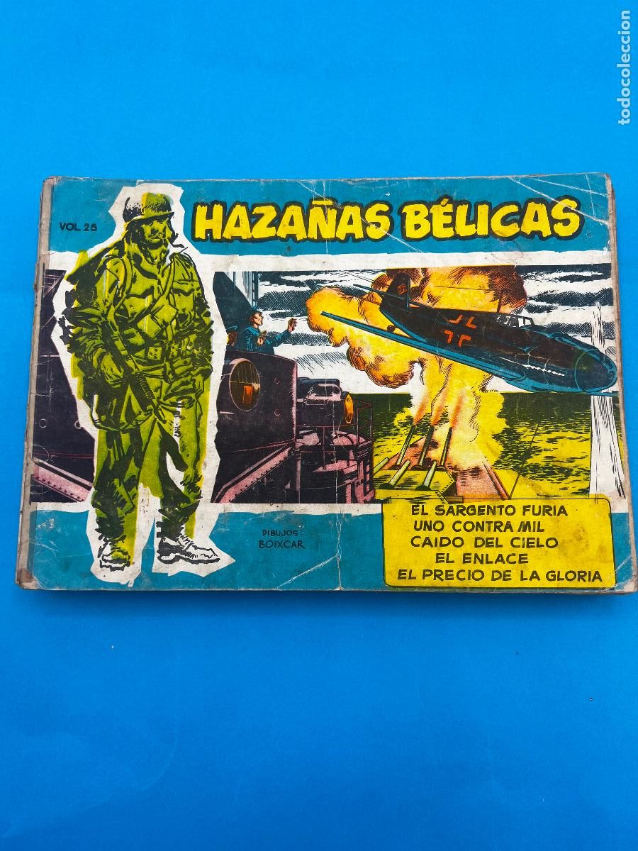 Tebeos: HAZA&Ntilde;AS BELICAS. VOLUMEN 25. EL SARGENTO FURIA. UNO CONTRA MIL CAIDO DEL CIELO EN ENLACE.