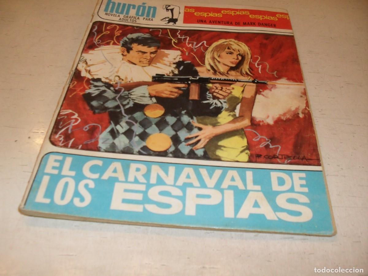 Tebeos: HURON N&ordm; 17,DE 64,EL CARNAVAL DE LOS ESPIAS,CON LA FICHA DE JOSE GUAL,TORAY,1967