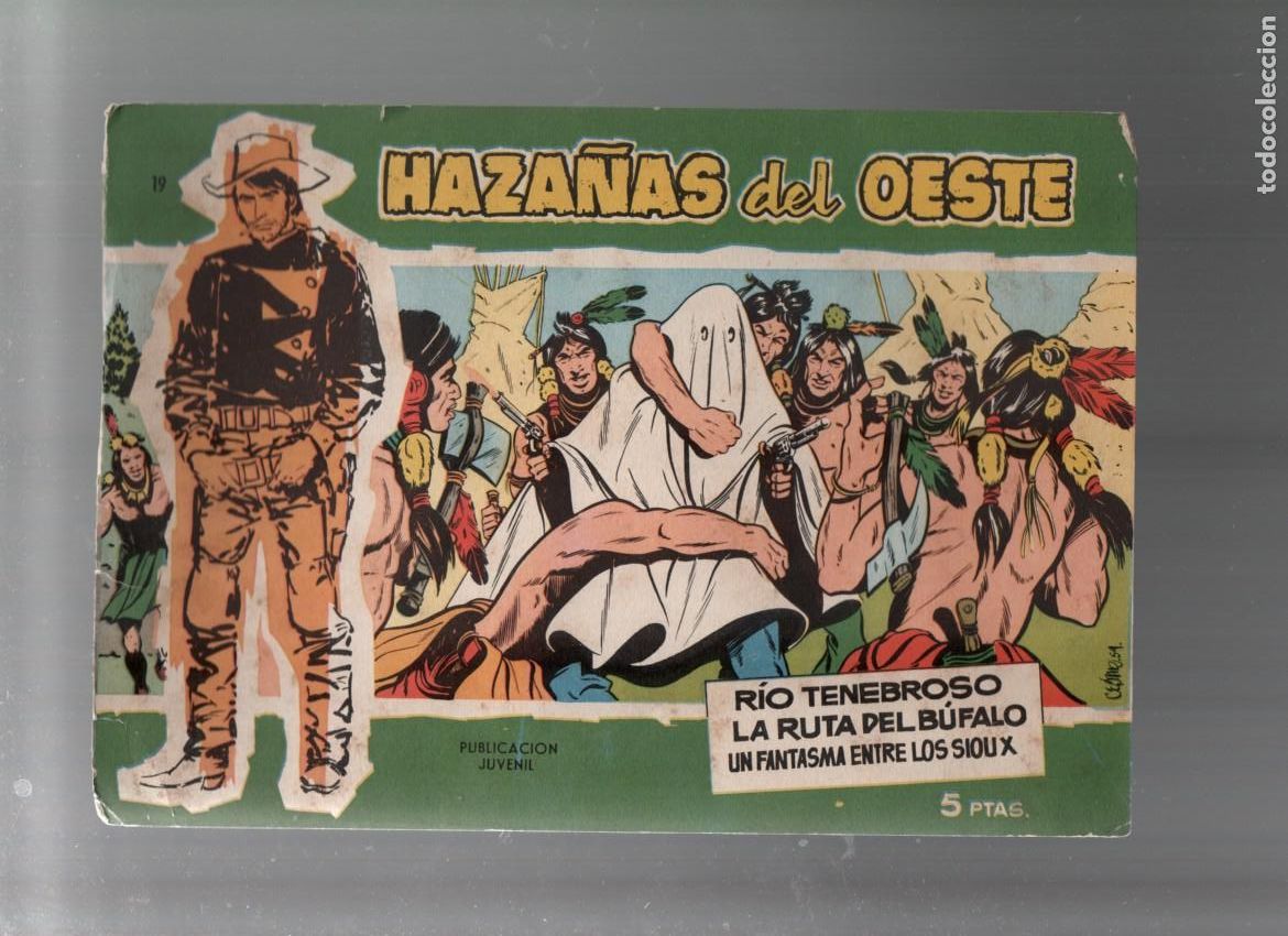 Tebeos: HAZA&Ntilde;AS DEL OESTE, N&ordm; 19. SERIE VERDE. EDICIONES TORAY 1959