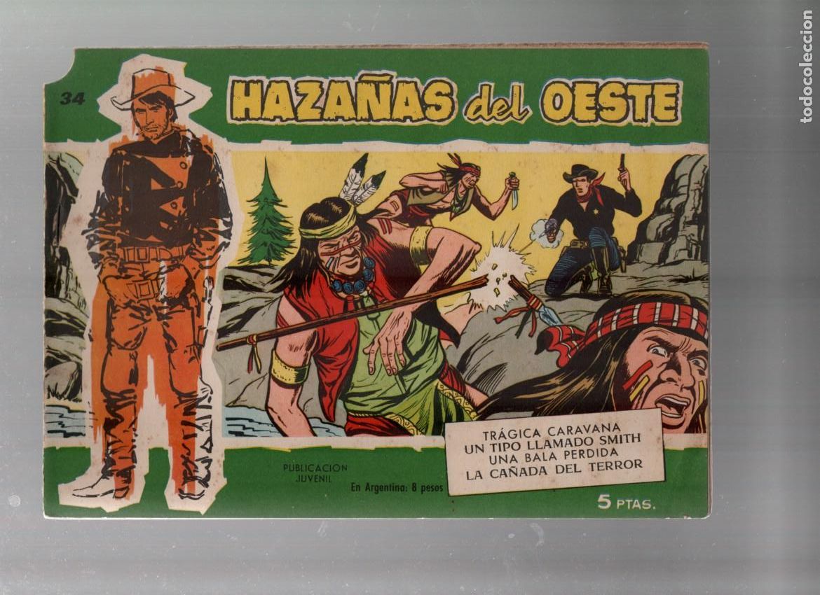 Tebeos: HAZA&Ntilde;AS DEL OESTE, N&ordm; 34. SERIE VERDE. EDICIONES TORAY 1959