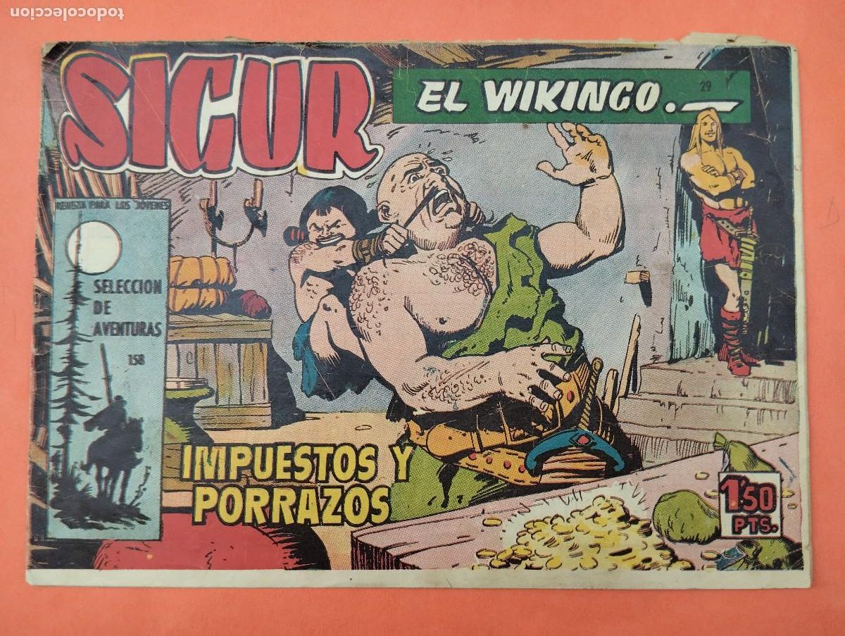 Tebeos: TEBEO SIGUR EL WIKINGO IMPUESTOS Y PORRAZOS Ediciones TORAY