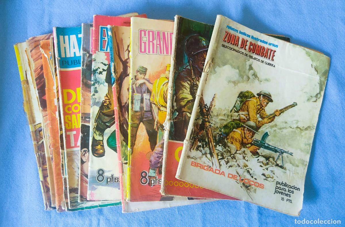 Tebeos: LOTE DE 12 EJEMPLARES ORIGINALES HAZA&Ntilde;AS BELICAS ZONA DE COMBATE EXTRA COMBATE RELATOS DE GUERRA ETC