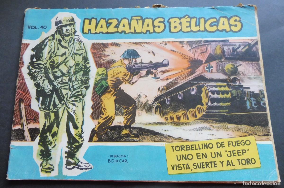 Tebeos: HAZA&Ntilde;AS B&Eacute;LICAS - SERIE 1958 - N&Uacute;M 40 - TORBELLINO DE FUEGO, UNO EN UN JEEP, VISTA SUERTE Y EL TORO
