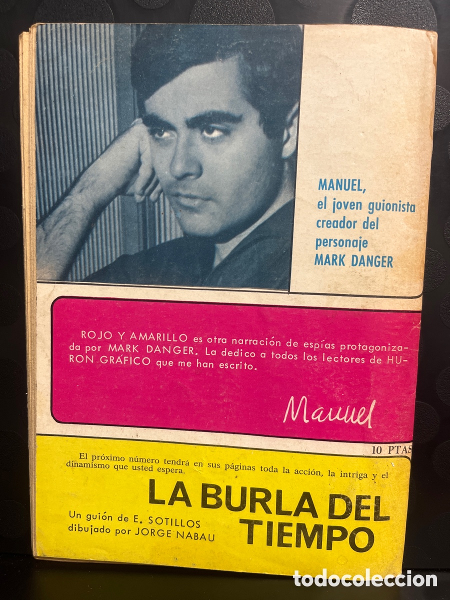 Tebeos: HUR&Oacute;N N.14 ROJO Y AMARILLO DE MARK DANGER ( 1967/1969 ) - Foto 2