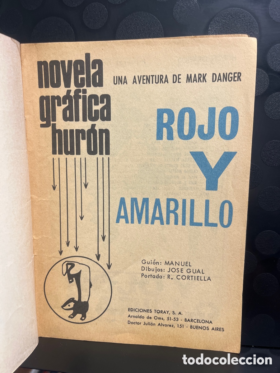 Tebeos: HUR&Oacute;N N.14 ROJO Y AMARILLO DE MARK DANGER ( 1967/1969 ) - Foto 3