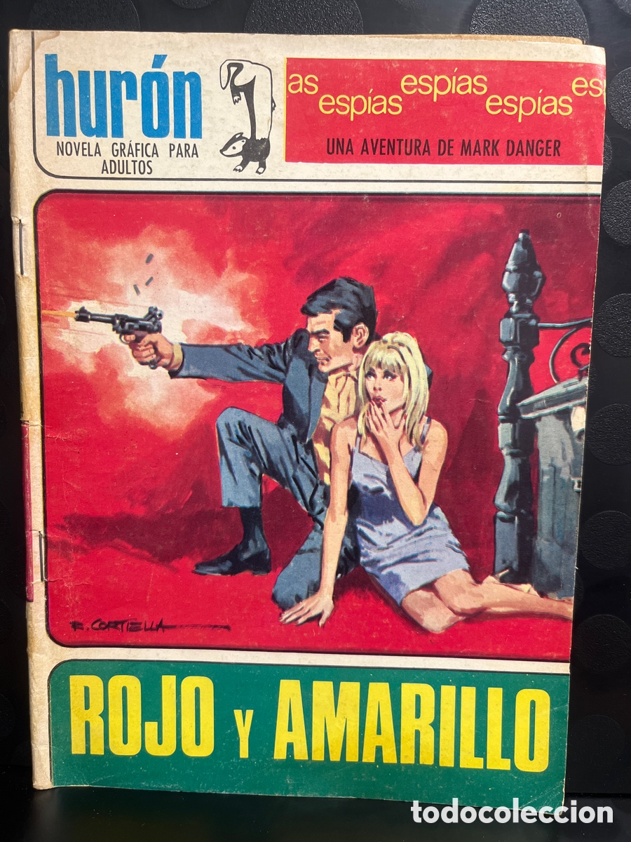 Tebeos: HUR&Oacute;N N.14 ROJO Y AMARILLO DE MARK DANGER ( 1967/1969 ) - Foto 1