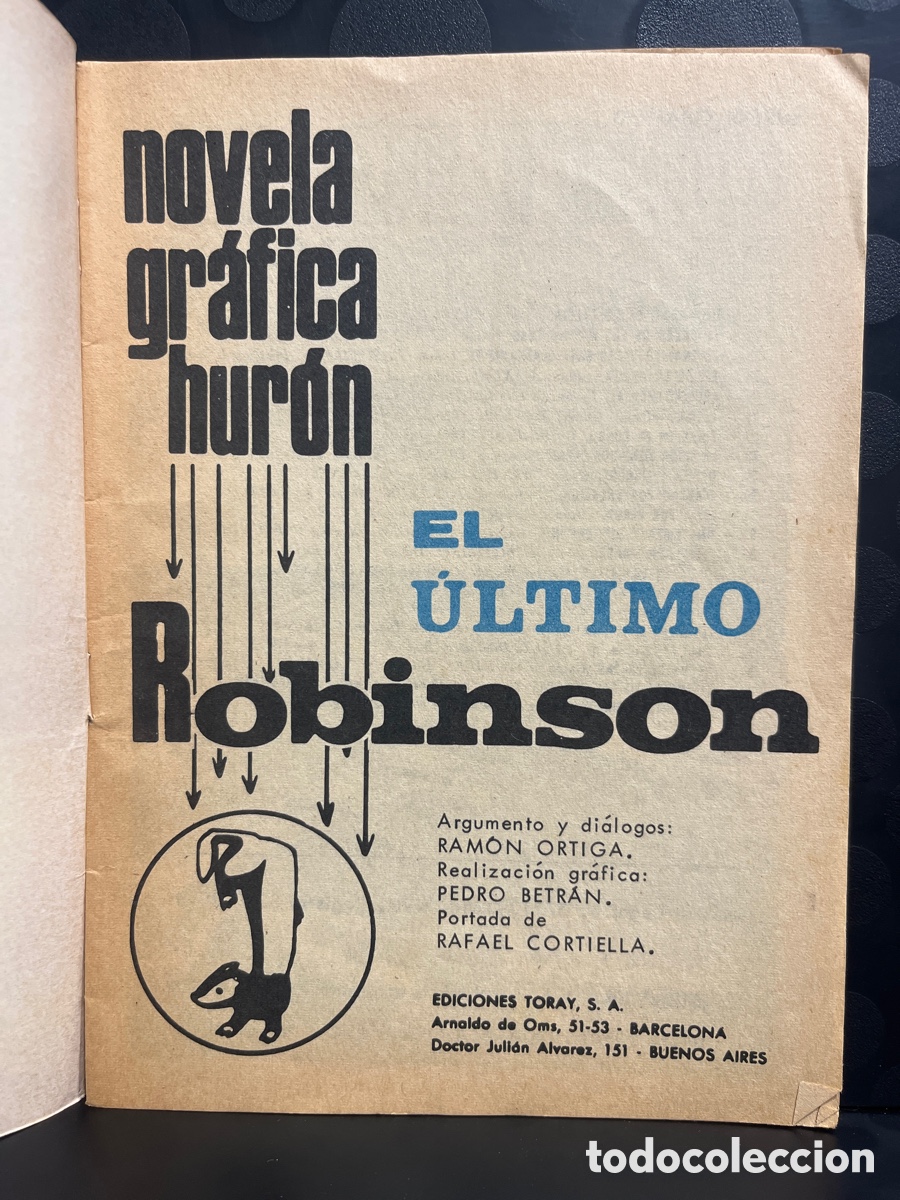 Tebeos: HUR&Oacute;N N.41 EL &Uacute;LTIMO ROBINSON ( 1967/1969 ) - Foto 3