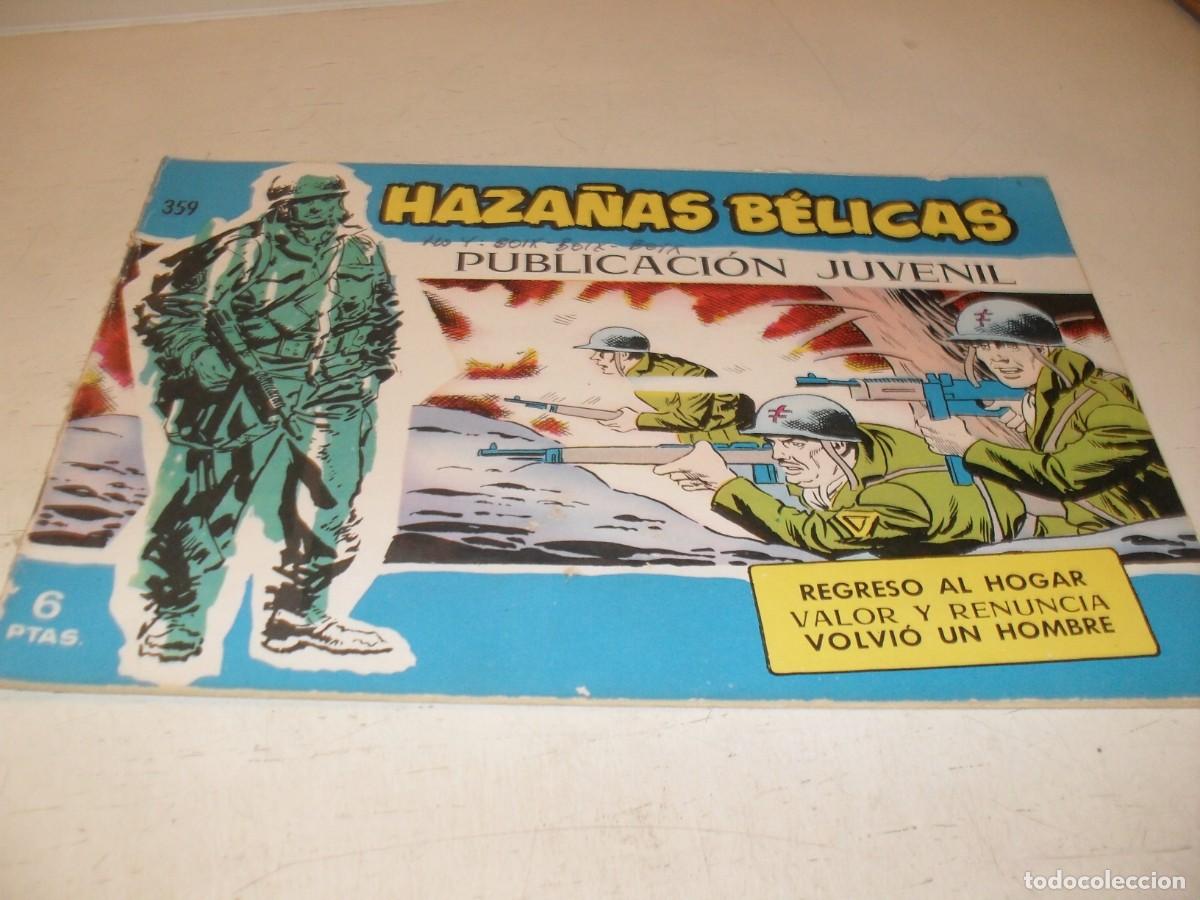 Tebeos: HAZA&Ntilde;AS BELICAS,S.AZUL,N&ordm; 359,REGRESO AL HOGAR,DE BOIX,DE 370.TORAY,1957