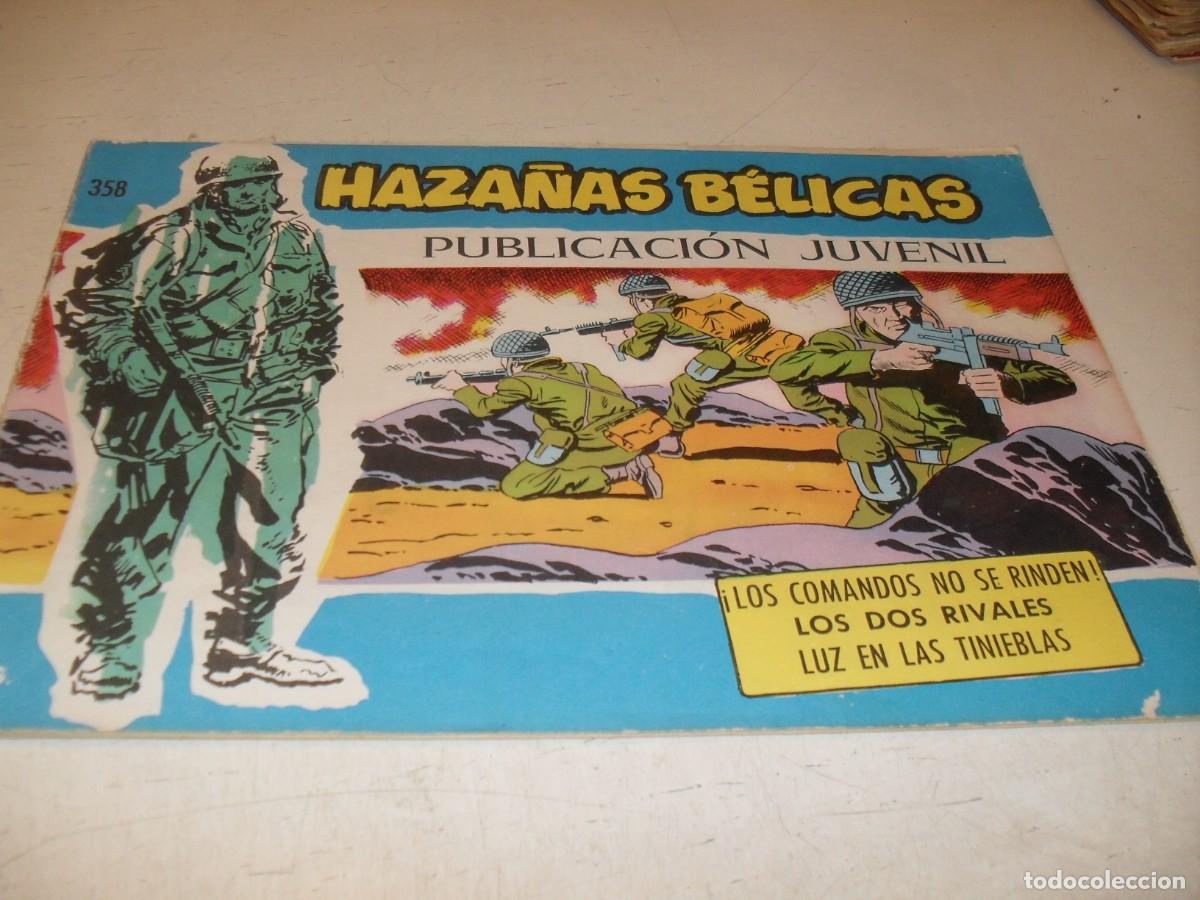 Tebeos: HAZA&Ntilde;AS BELICAS,S.AZUL,N&ordm; 358,LOS COMANDOS NO SE RINDEN,DE BOIX,DE 370.TORAY,1957