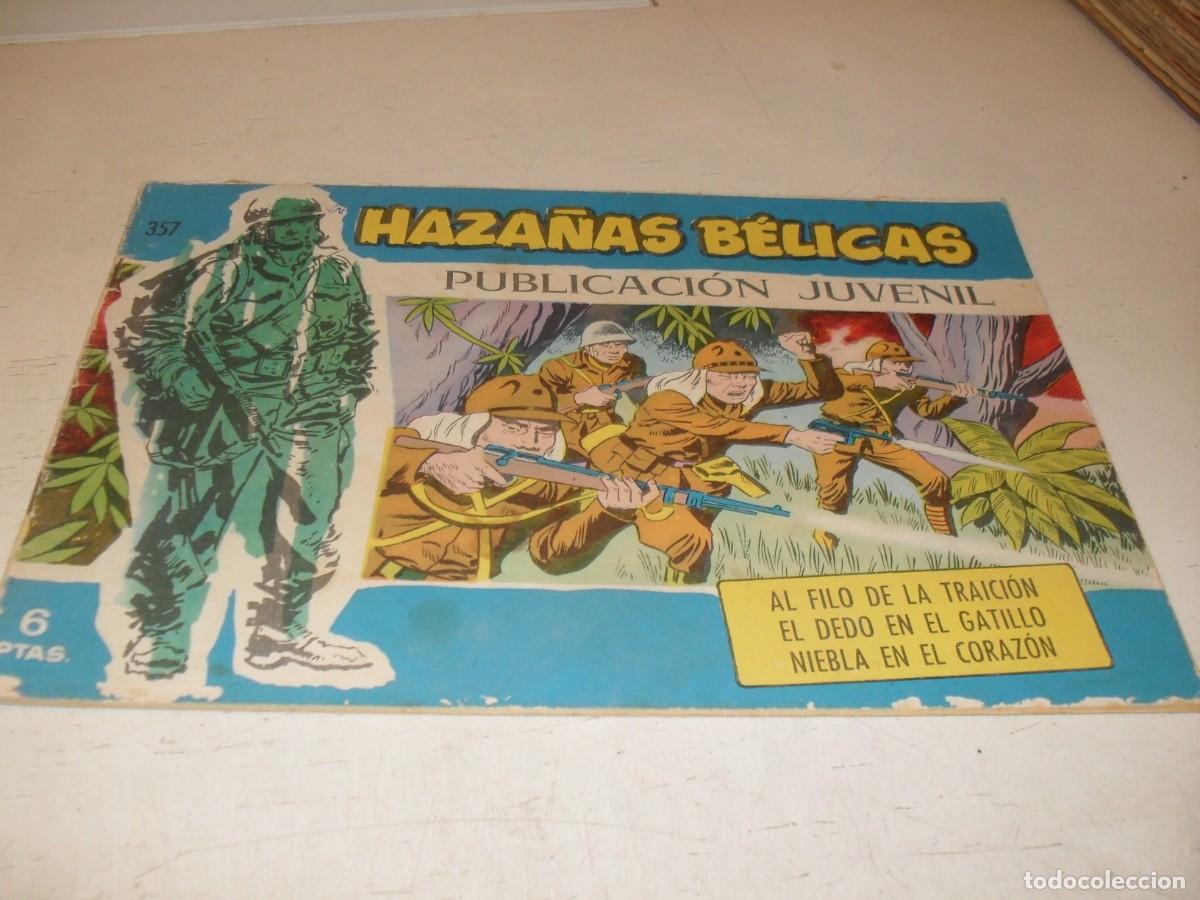 Tebeos: HAZA&Ntilde;AS BELICAS,S.AZUL,N&ordm; 357,AL FILO DE LA TRAICION,DE BOIX,DE 370.TORAY,1957