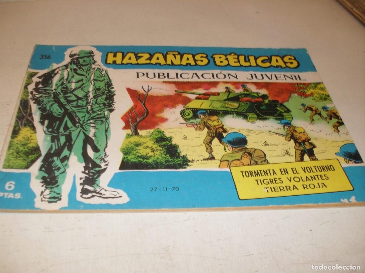 Tebeos: HAZA&Ntilde;AS BELICAS,S.AZUL,N&ordm; 356,TORMENTA EN EL VOLTURNO,DE BOIX,DE 370.TORAY,1957