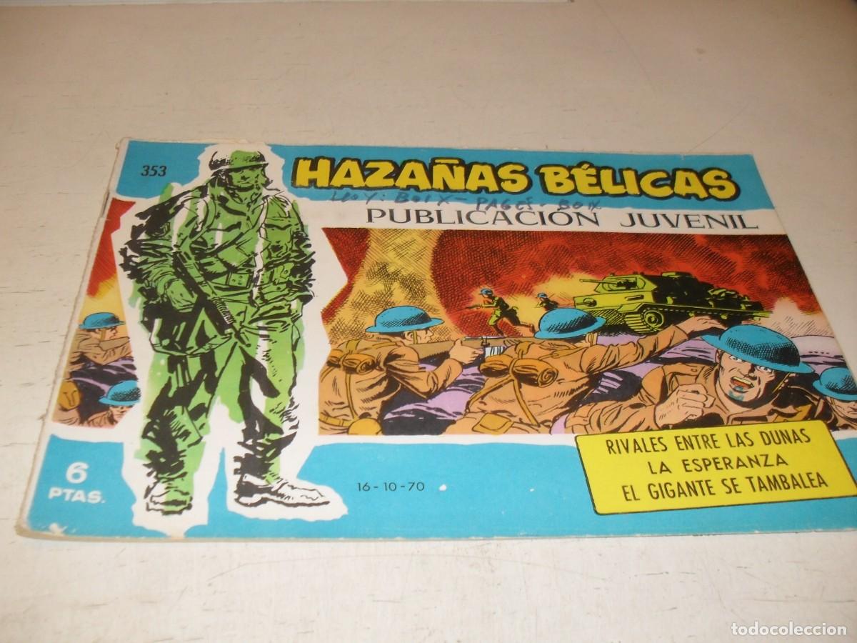 Tebeos: HAZA&Ntilde;AS BELICAS,S.AZUL,N&ordm; 353,RIVALES ENTRE LAS DUNAS,DE BOIX,DE 370.TORAY,1957