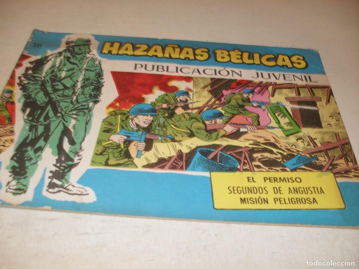Tebeos: HAZA&Ntilde;AS BELICAS,S.AZUL,N&ordm; 351,EL PERMISO,DE BOIX,DE 370.TORAY,1957