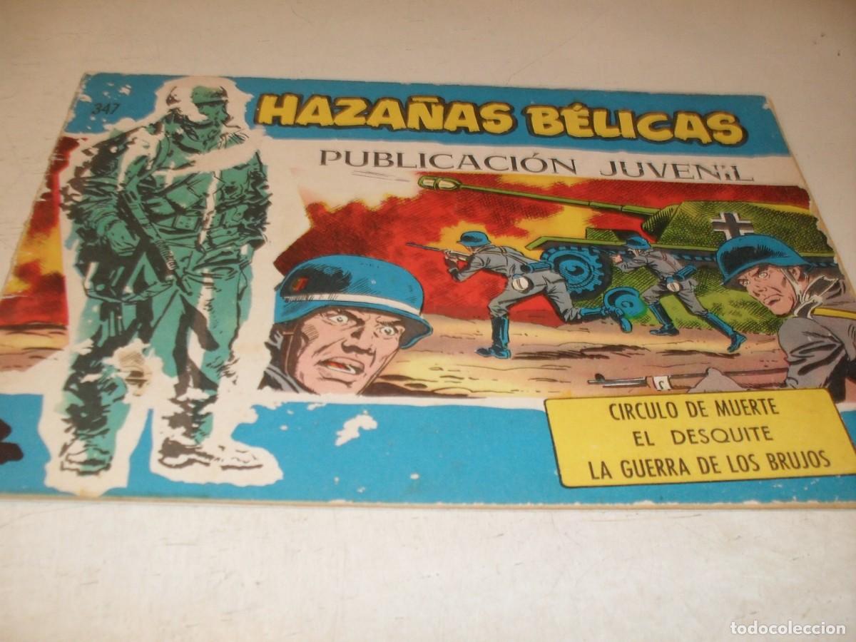Tebeos: HAZA&Ntilde;AS BELICAS,S.AZUL,N&ordm; 347,CIRCULO DE MUERTE,DE BOIX,DE 370.TORAY,1957