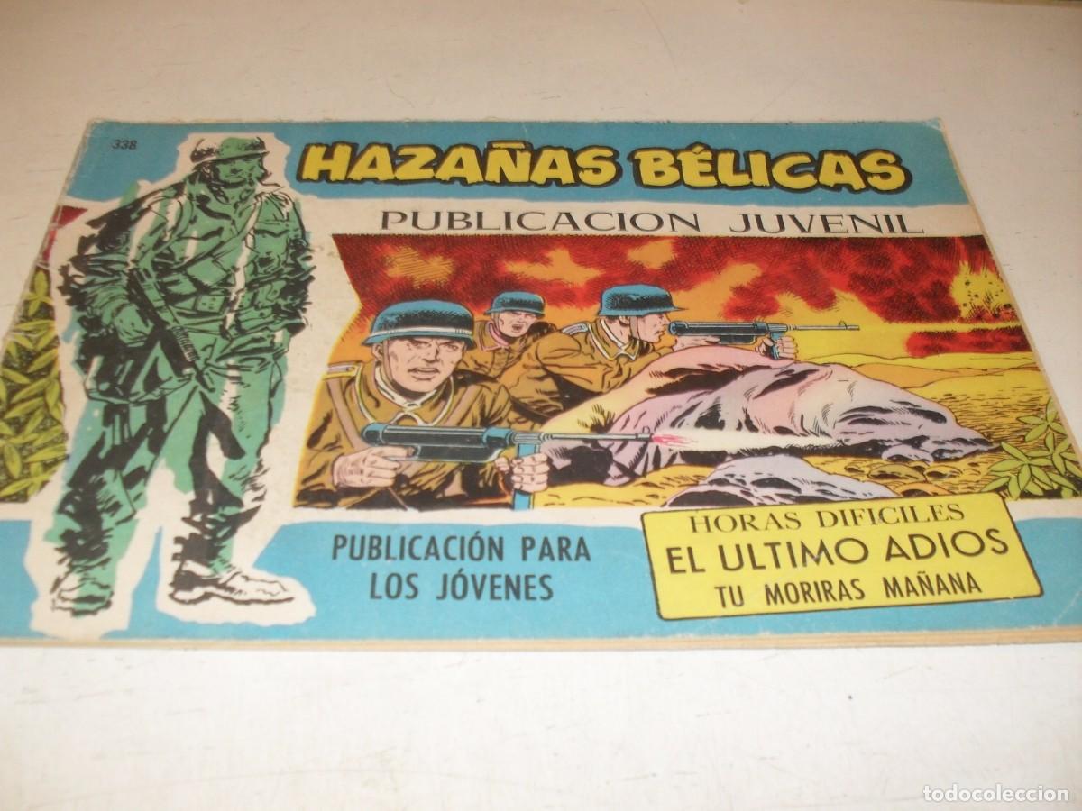 Tebeos: HAZA&Ntilde;AS BELICAS,S.AZUL,N&ordm; 338,HORAS DIFICILES,DE BOIX,DE 370.TORAY,1957