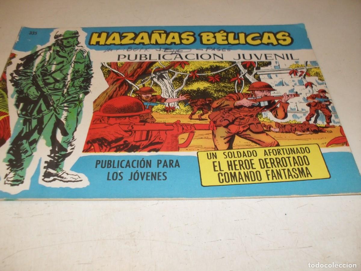 Tebeos: HAZA&Ntilde;AS BELICAS,S.AZUL,N&ordm; 335,UN SOLDADO AFORTUNADO,DE BOIX,DE 370.TORAY,1957