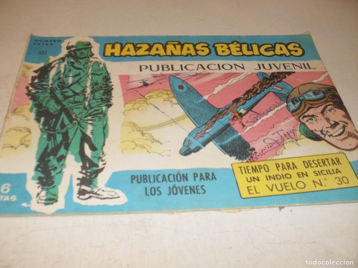 Tebeos: HAZA&Ntilde;AS BELICAS,S.AZUL,N&ordm; 333,TIEMPO PARA DESERTAR,DE BOIX,DE 370.TORAY,1957
